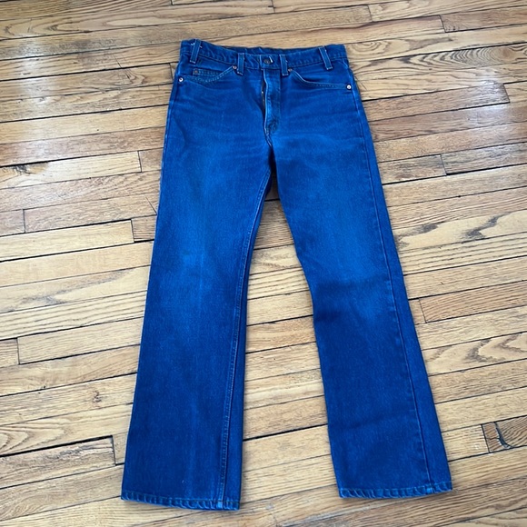 Vintage Straight Leg Orange Tab Levis in Medium Blue Wash - Picture 1 of 6